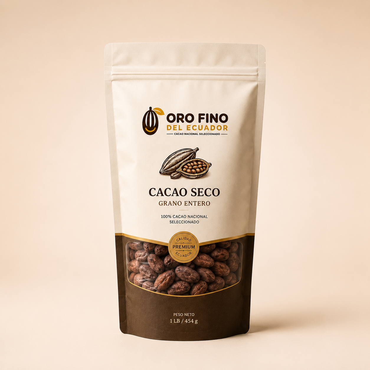 Presentación de Cacao seco en grano
